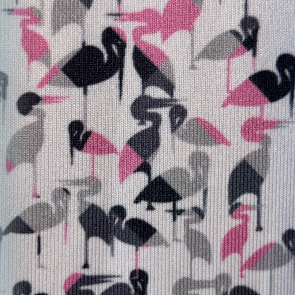 F/X Fusion flamingos golf polo shirt M